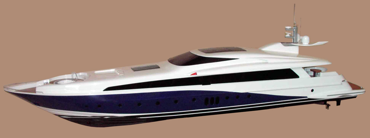Targa Jachtmodell, windschnittige Motorjacht mit dem Look Schnellboots